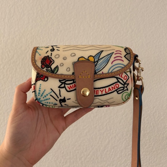 Dooney & Bourke Vintage Disney Flap Wristlet, Collectors Item, RARE, Like New!